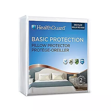 HealthGuard Basic Protection Waterproof Pillow Protector - White-Standard