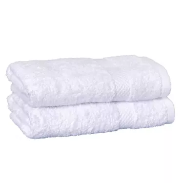Breeze™100% Egyptian Cotton Hand Towel 16x30 wt.4.50 lbs/dz. Dobby Border White - 6/Pack