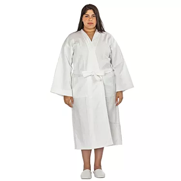  Merit Collection™ 100% Cotton Waffle Bathrobe White, One Size