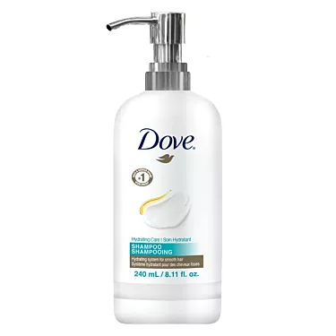 Dove PRO Hydrating Care Shampoo 240 mL pump bottle – case of 24 for hotels and guest rooms
