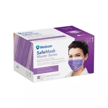 Medicom SafeMask Master Series Earloop Mask Level 1 Southern Bellflower 50/box 
