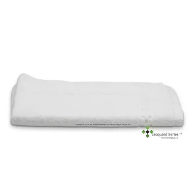 Jacquard Premium 100% Combed Cotton Bathmats 20x30 wt.11.00 lbs/dz. White 6/Pack 