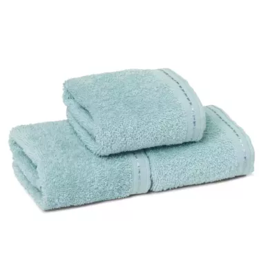 ZEN Face Towels 100% Certified Organic Cotton  12/Pack | Size 13x13 | Sky Blue |Eco-Friendly Luxury