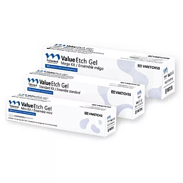 Trousse de gel de gravure Mega ValueEtch 37 % Seringue de 50 ml, 3 seringues vides de 2 ml et 20 embouts