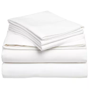 Adonis T180 Percale Twin Fitted Sheet 50/50 cotton/polyester, 39x80x12 Color White 