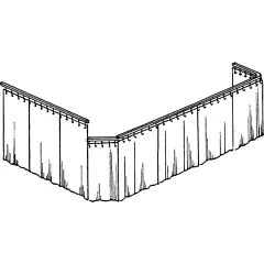 Shop Cloison avec Rideau  